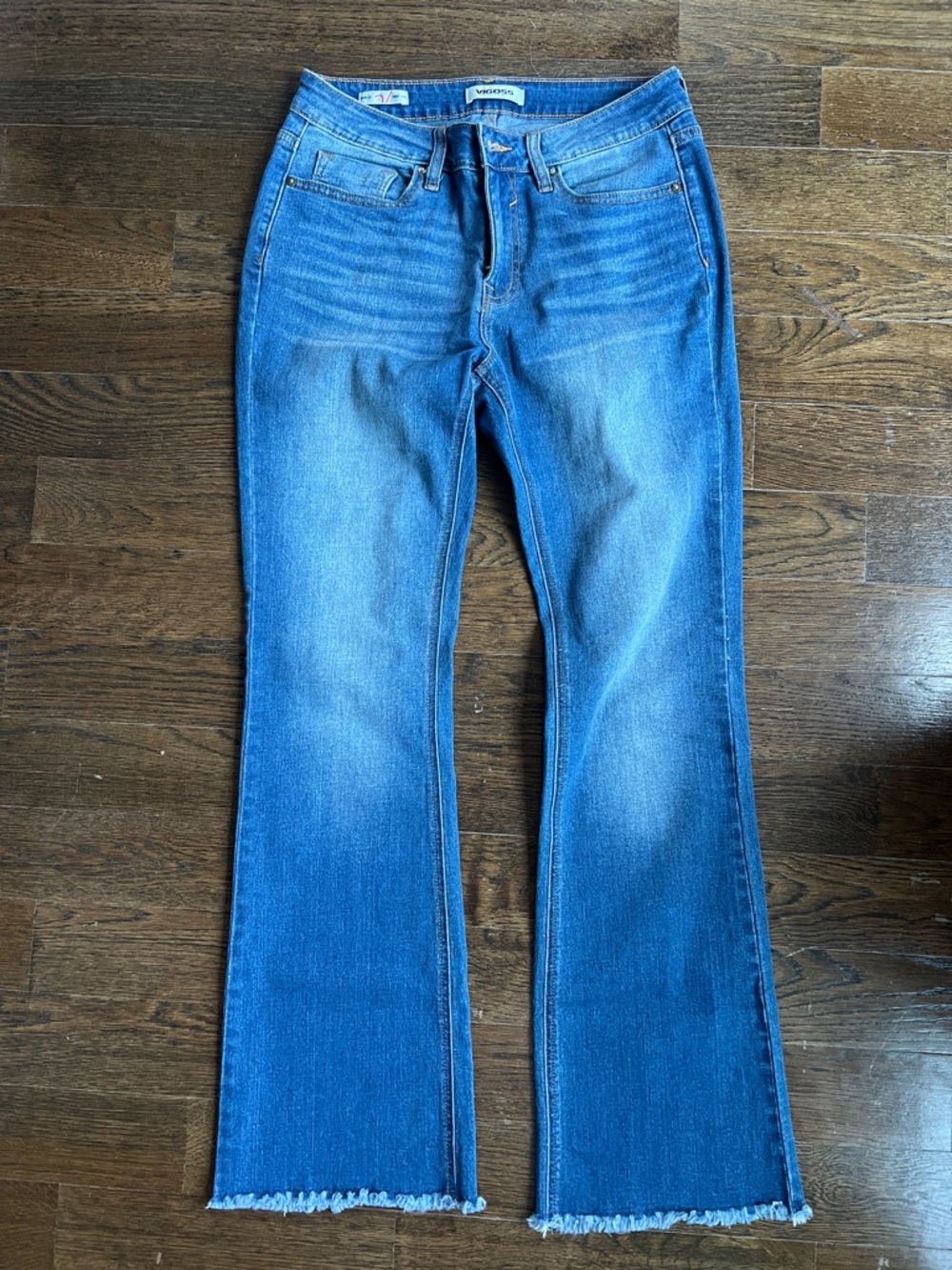 Vigoss Medium Blue Stretch Flare Jeans